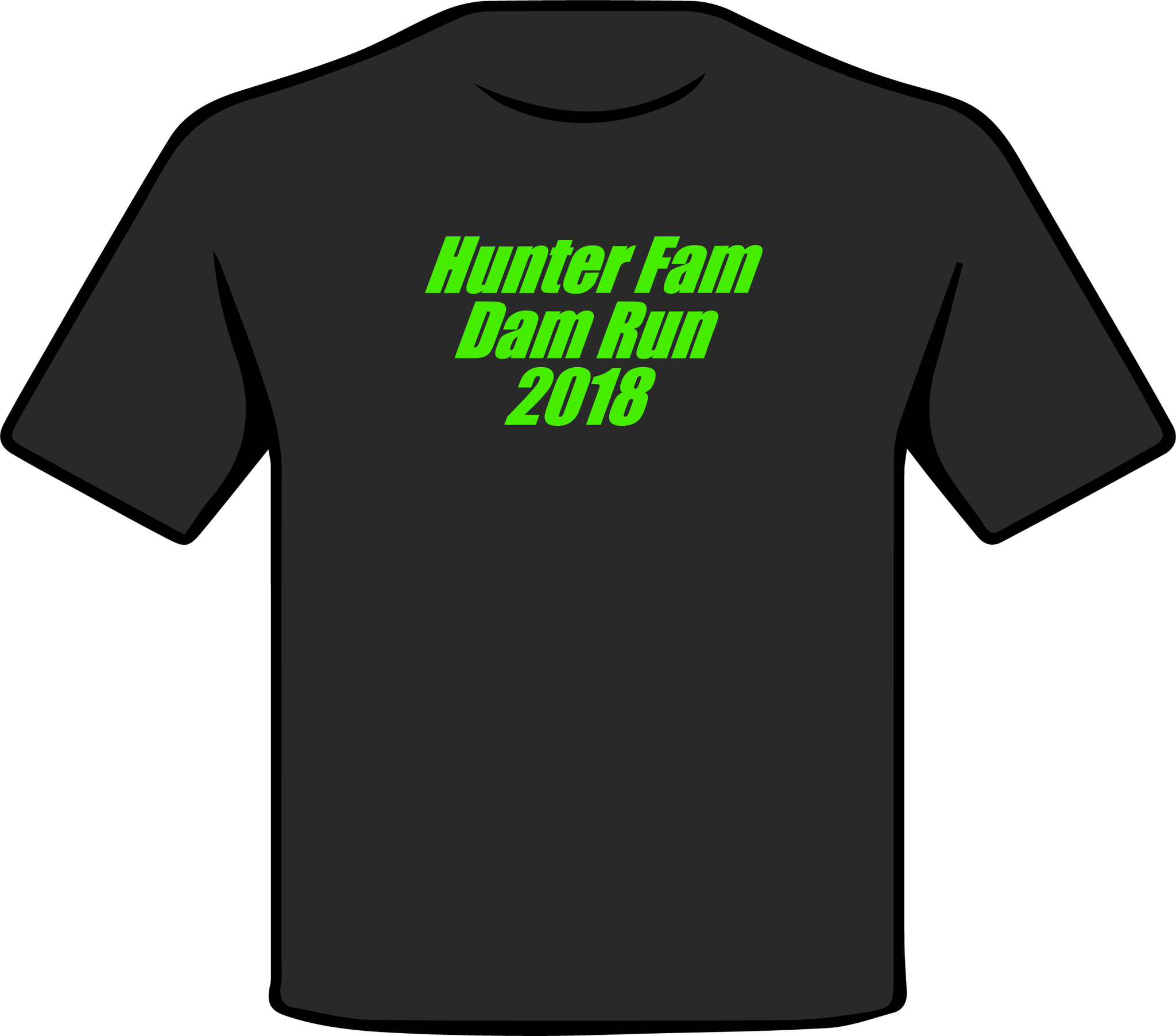 Hunter Fam Dam Run One Color T-Shirt