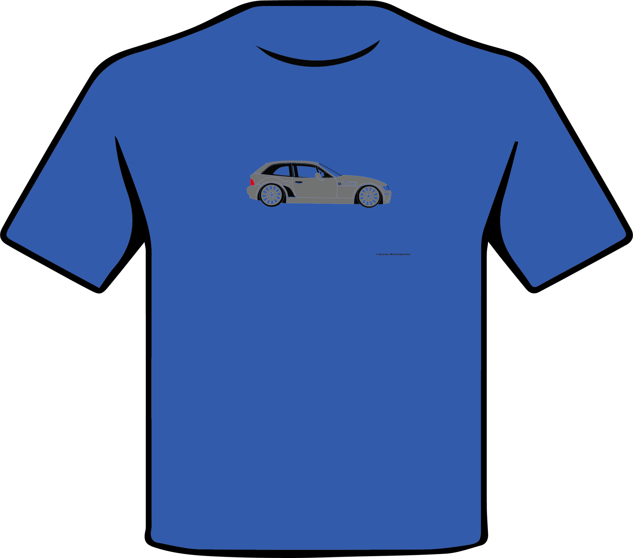 BMW Z3 Coupe Side View Multi Color T-Shirt