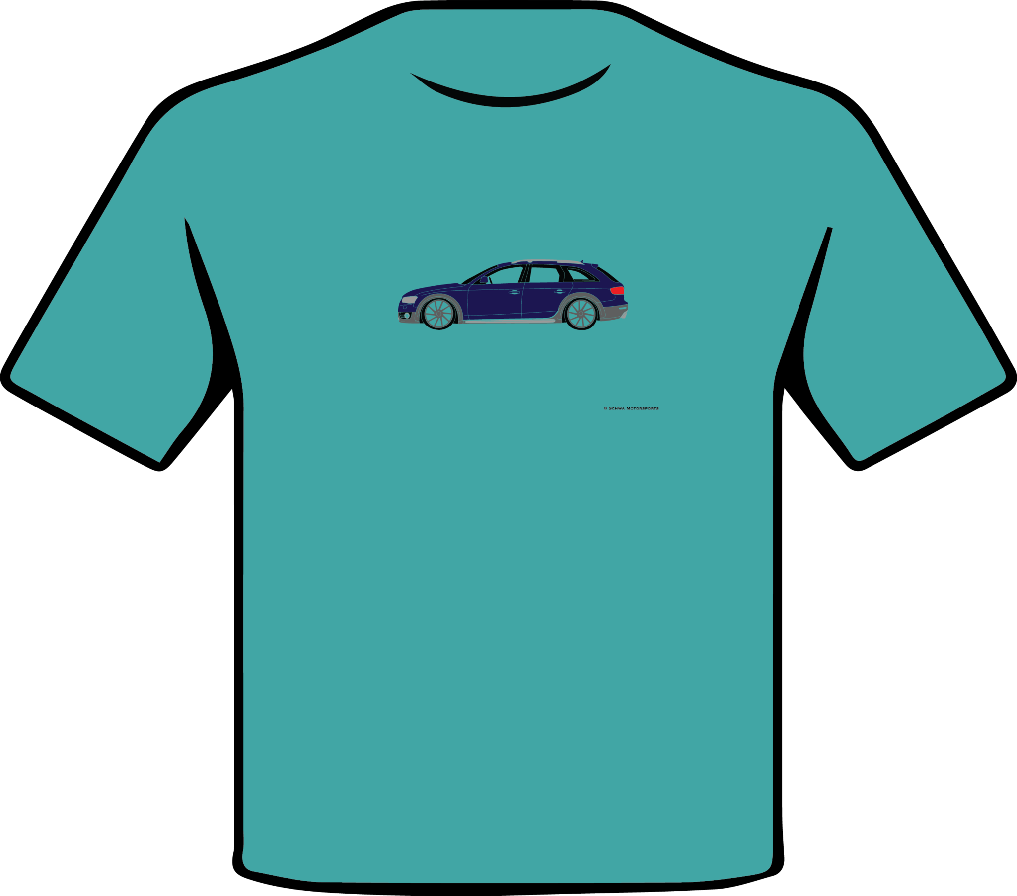 Audi Allroad Side View Multi Color T-Shirt
