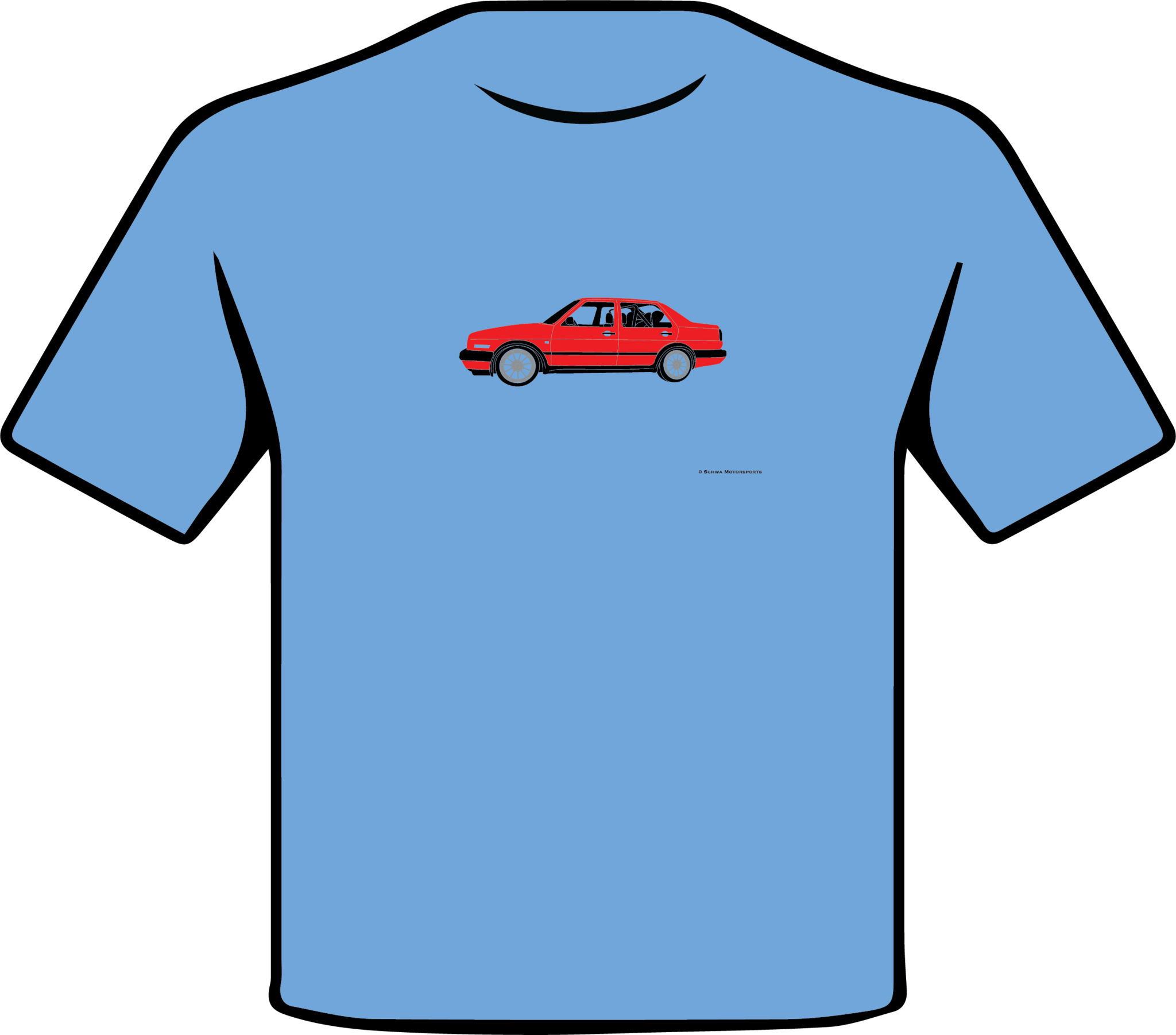 Volkswagen MK2 Jetta Side View Multi Color T-Shirt