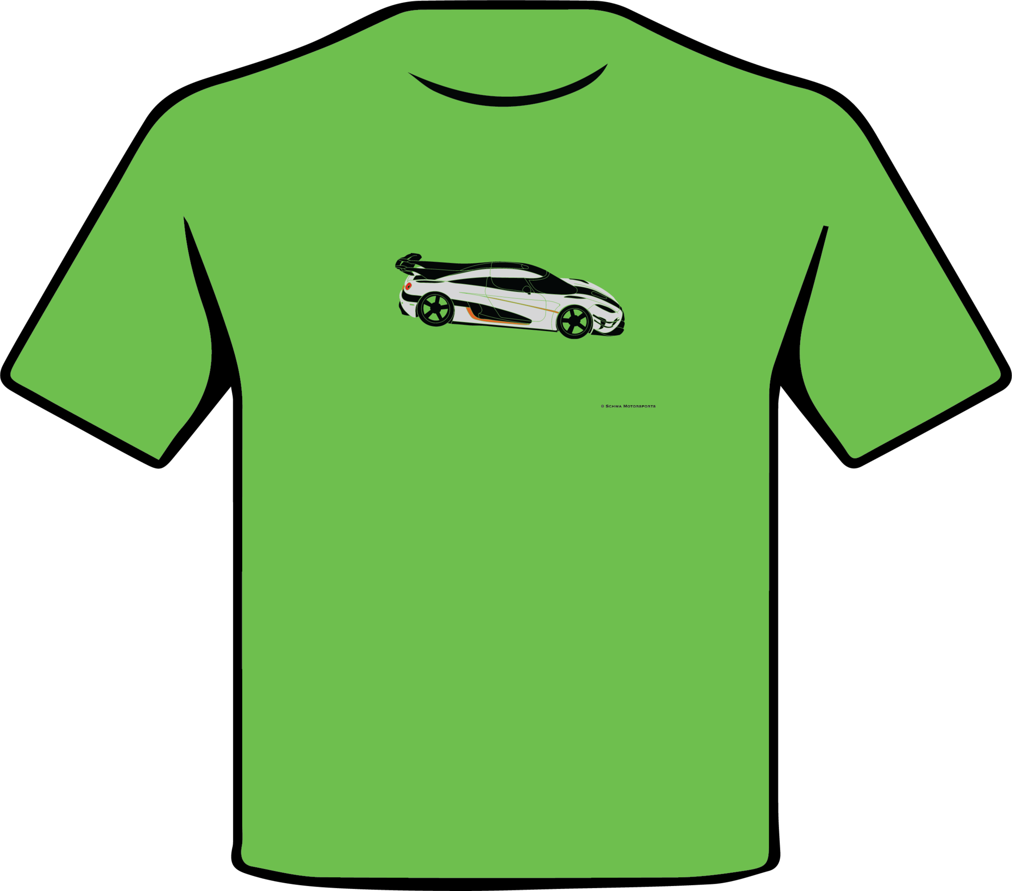 Koenigsegg One:1 Upper Side View Multi Color T-Shirt