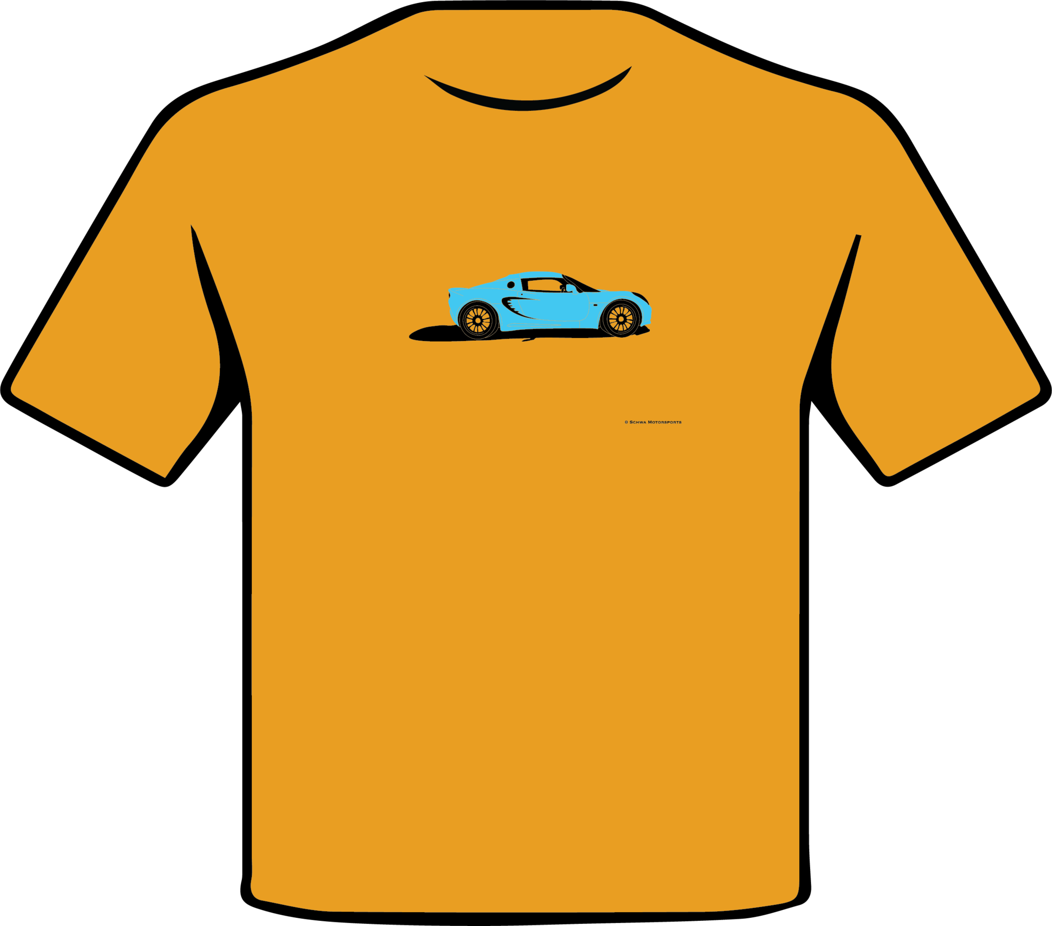 Lotus Elise Side View Multi Color T-Shirt