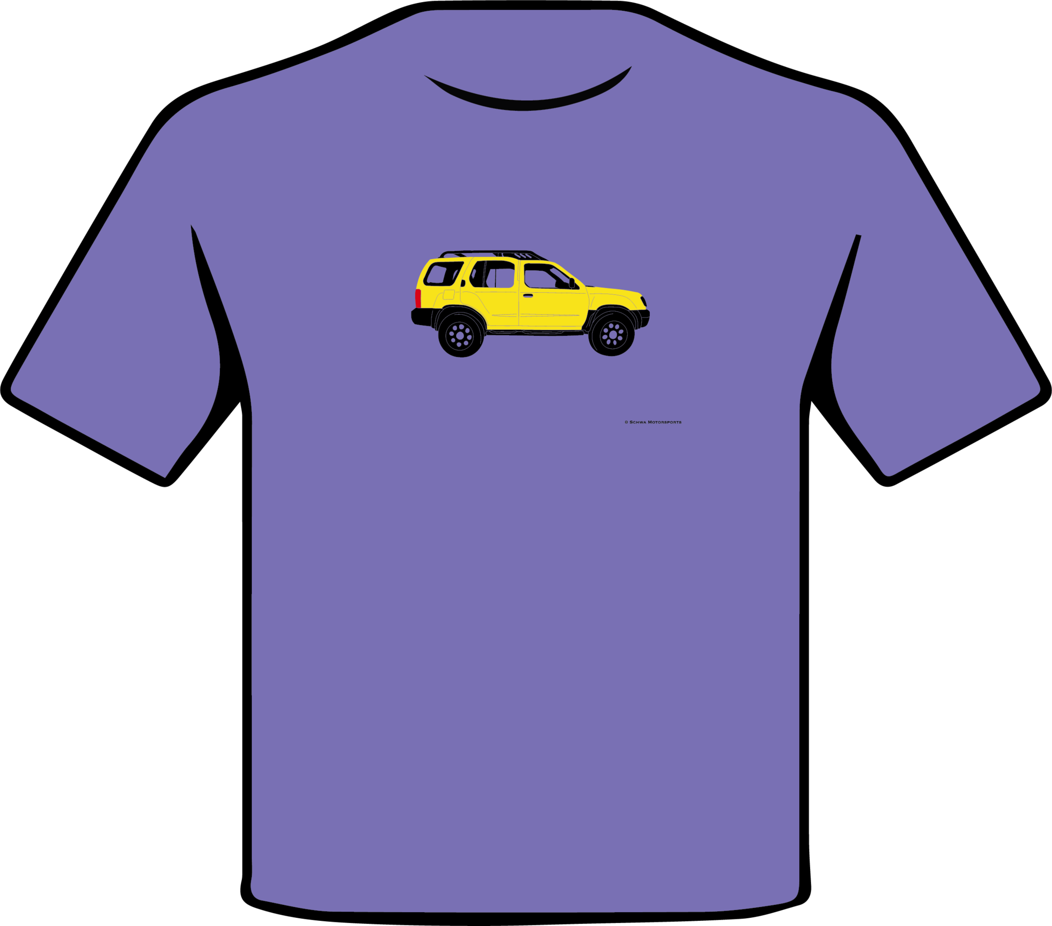 Nissan Xterra Side View Multi Color T-Shirt