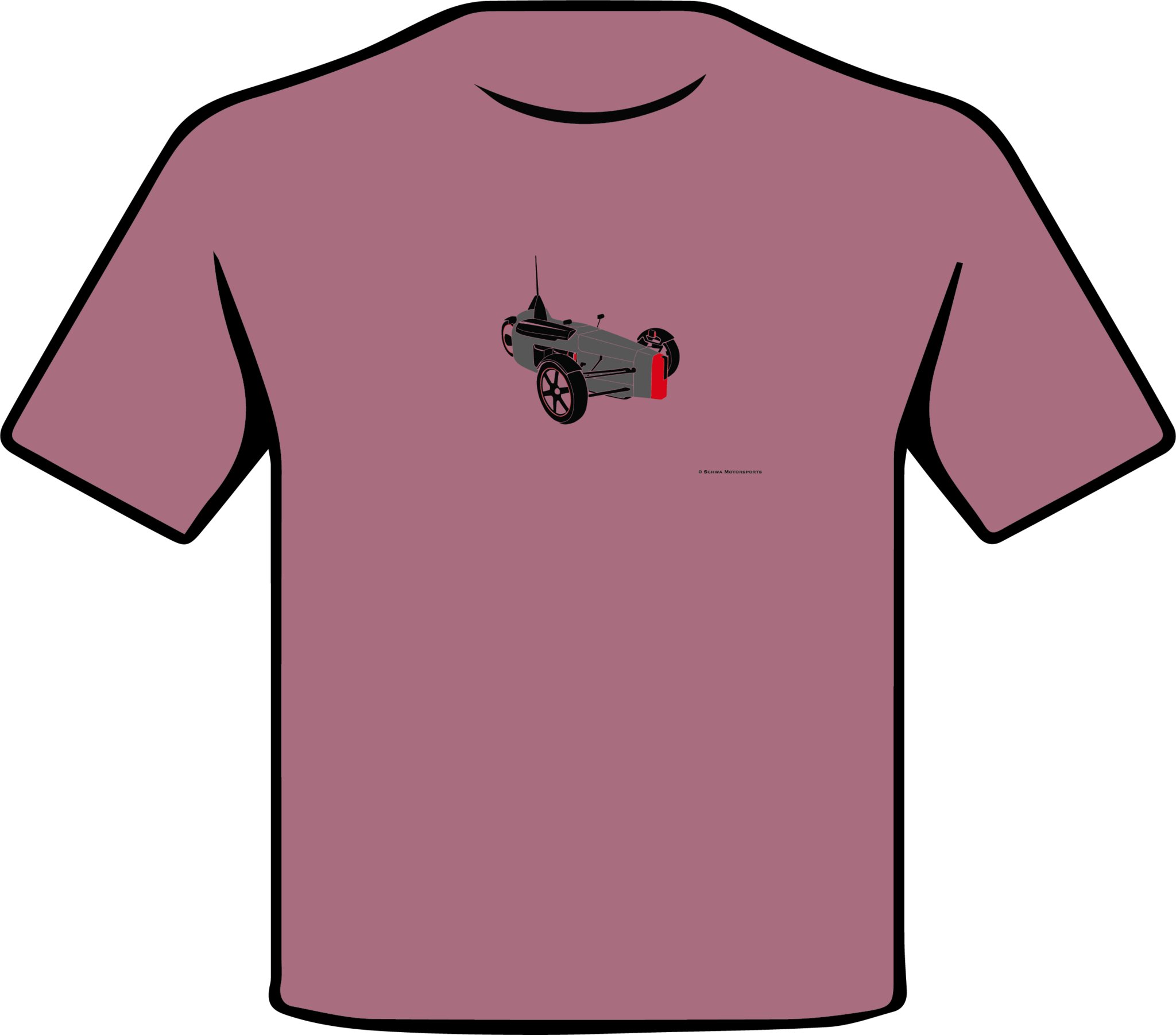 SUB 3 Wheeler Front 3/4 Angle Multi Color T-Shirt