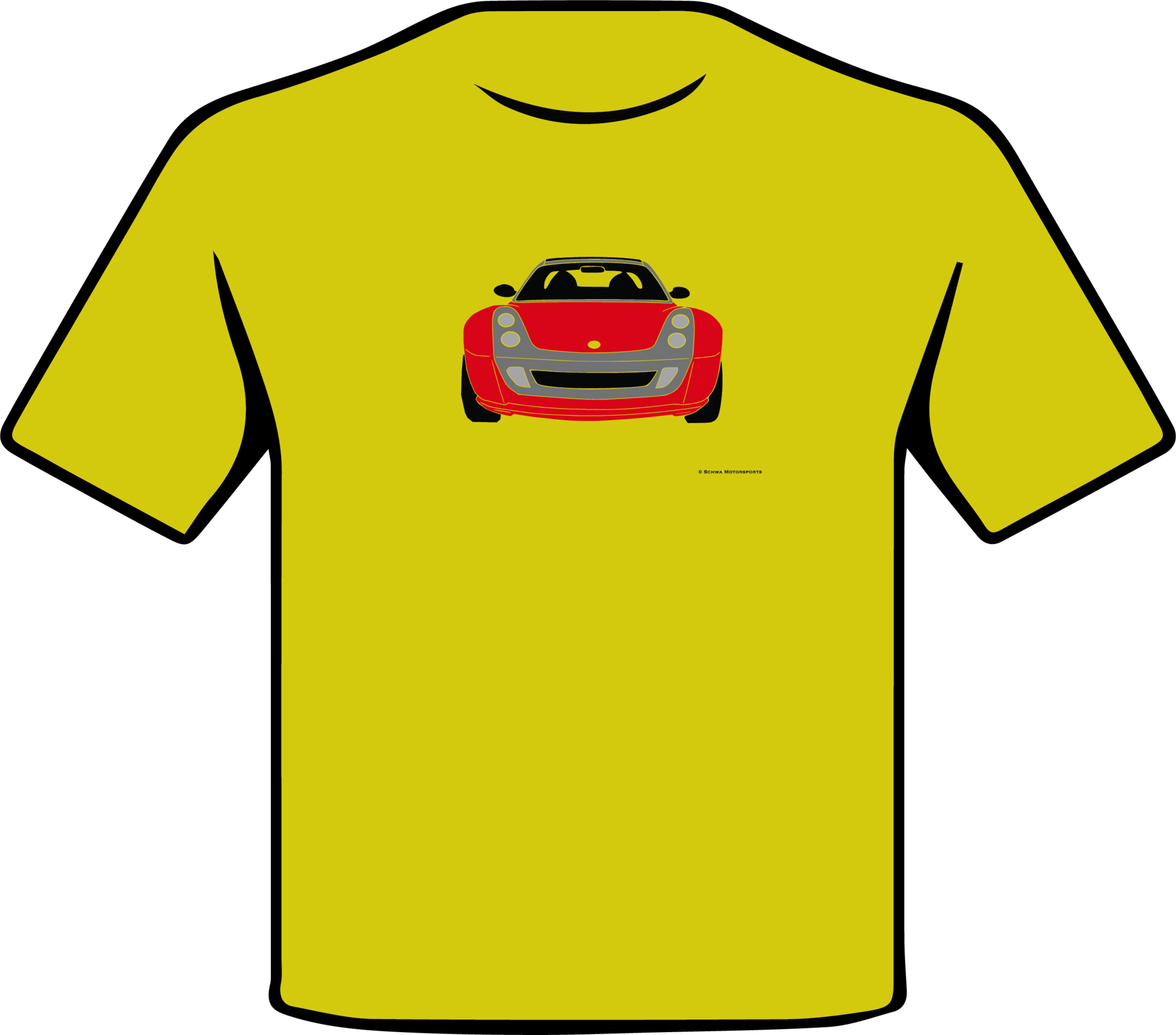Smart Roadster Front View Multi Color T-Shirt