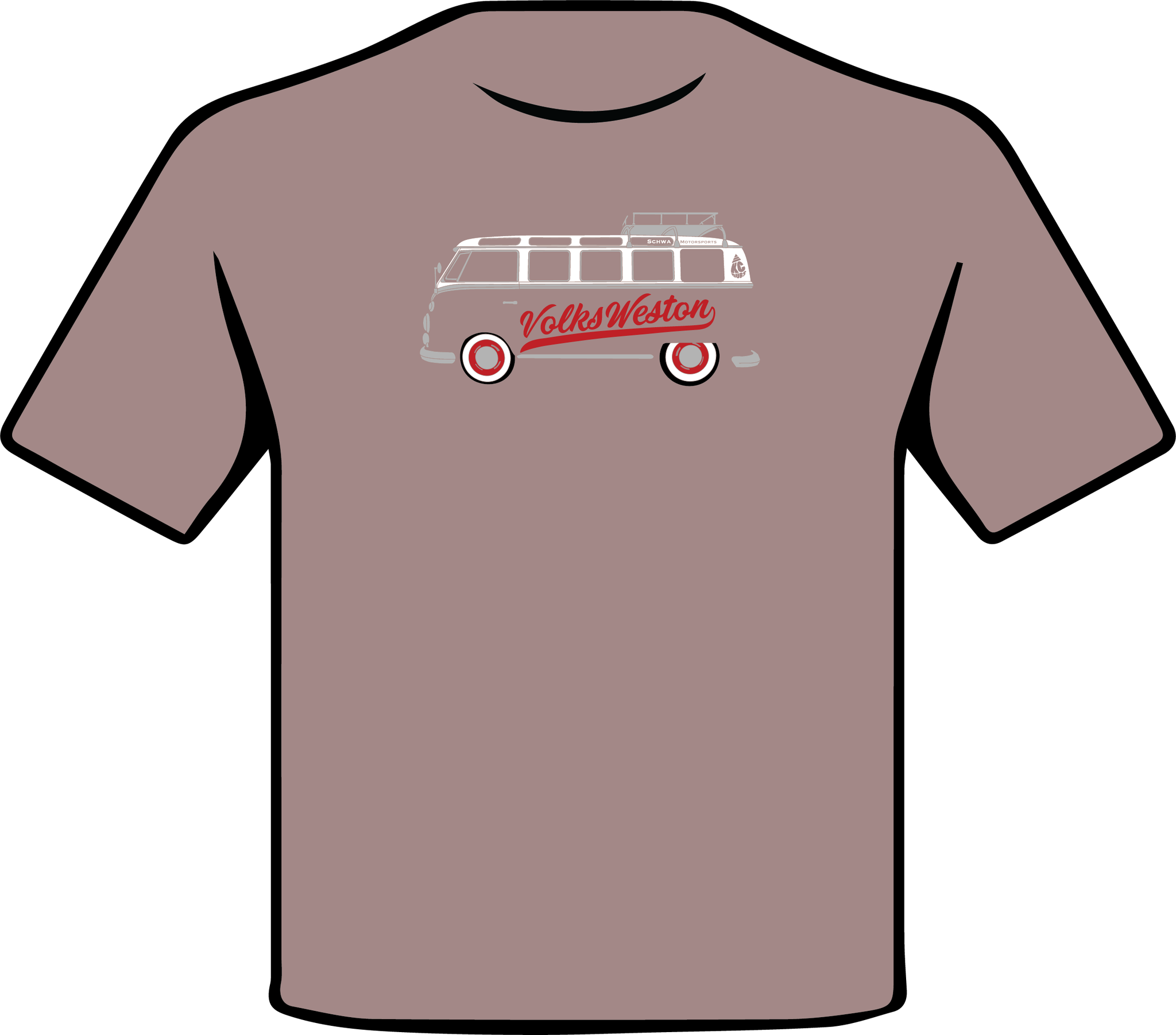 VolksWeston Show Bus Multi Color T-Shirt