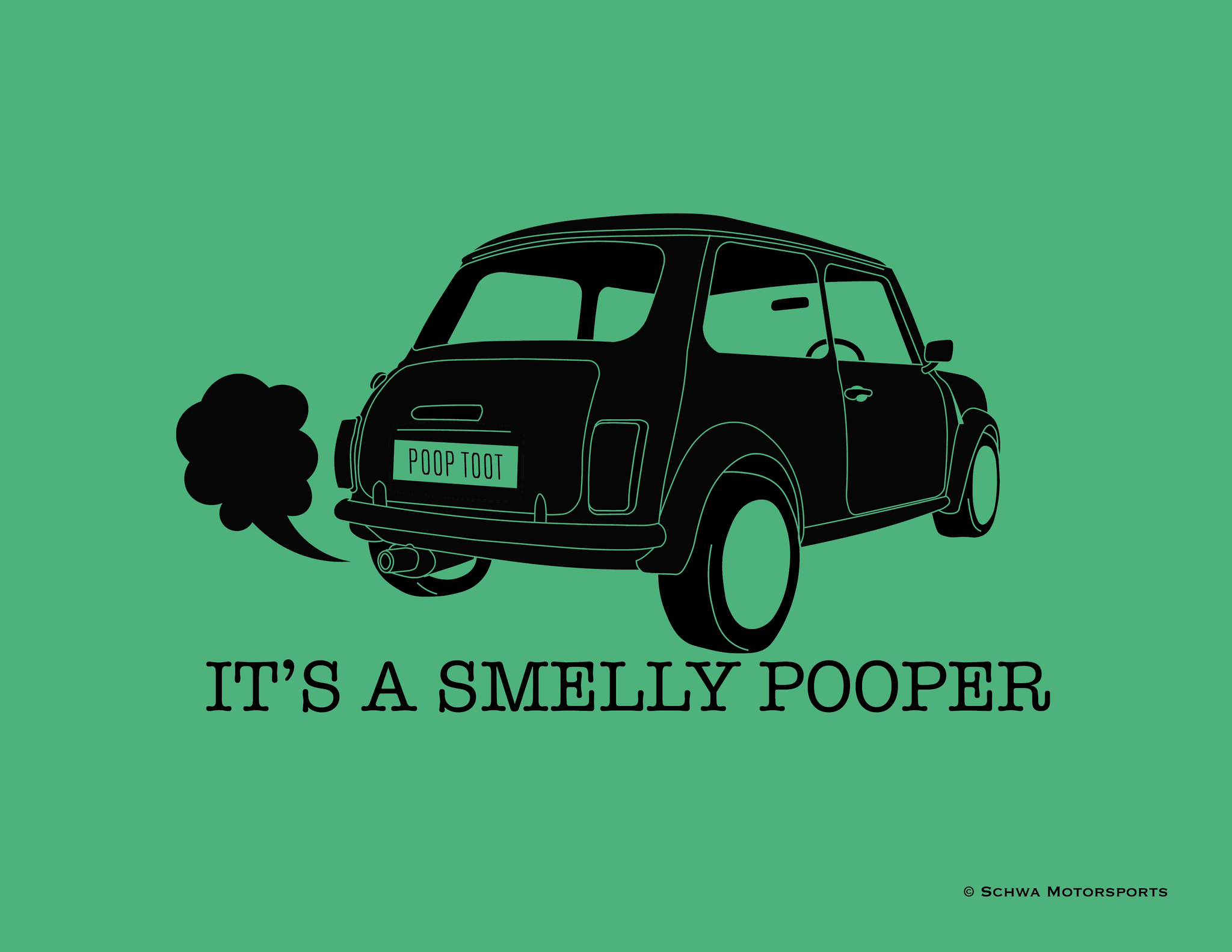 Mini Cooper It's A Smelly Pooper One Color T-Shirt